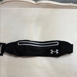 Under Armour Black Belt Bag with Silver Accents